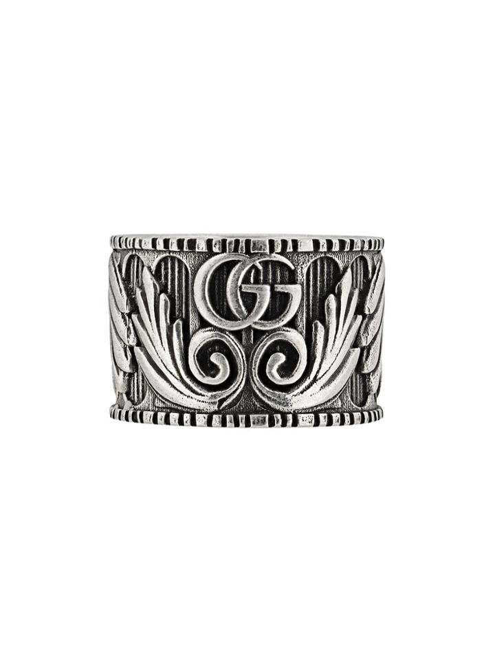 Gucci Double G Leaf Motif - Silver