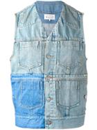 Maison Margiela Patchwork Denim Waistcoat - Blue