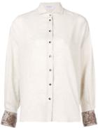 Brunello Cucinelli Contrast-cuff Shirt - Neutrals