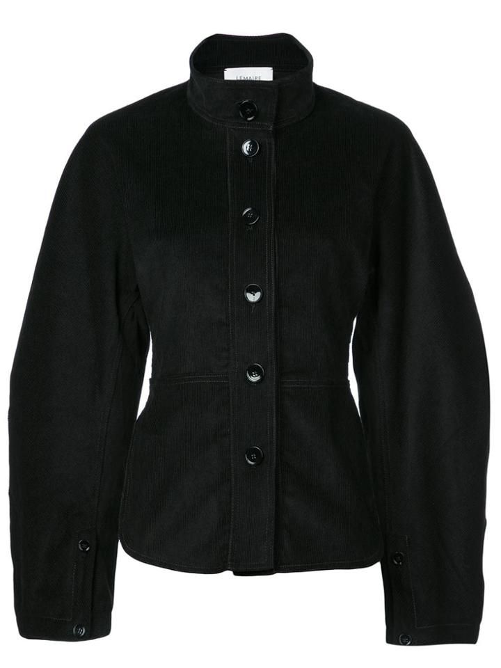 Lemaire High Neck Buttoned Jacket - Black