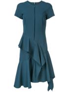 Josie Natori Ruffle Detail Dress - Blue