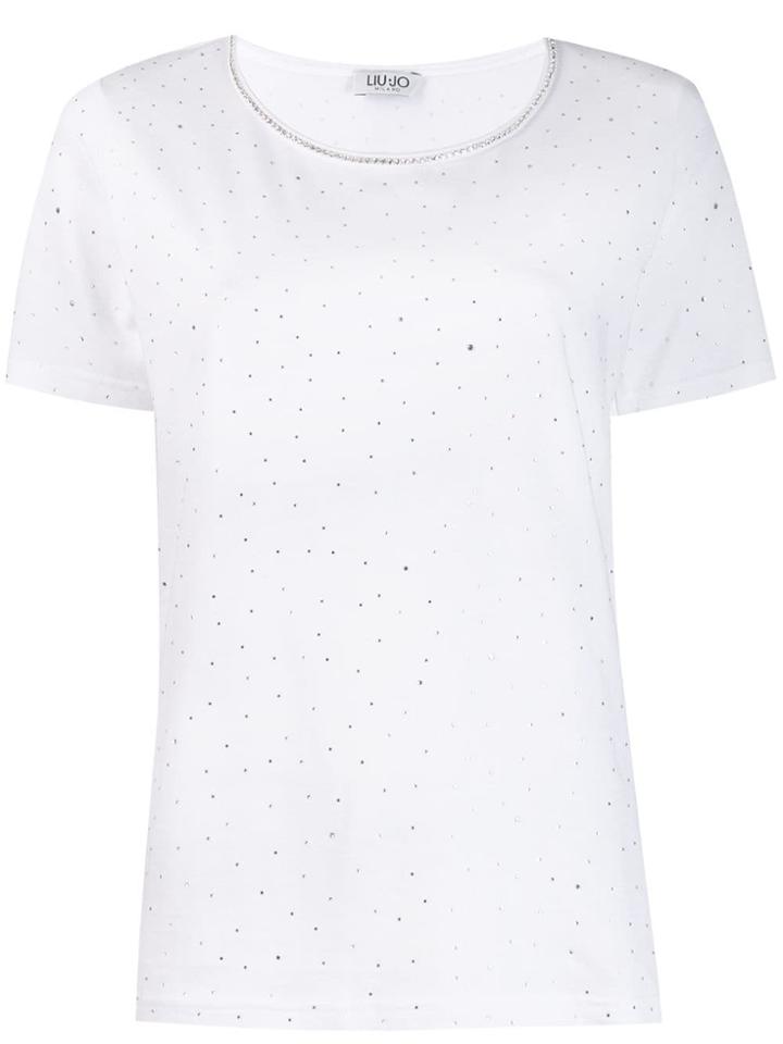Liu Jo Diamond Sequin T-shirt - White