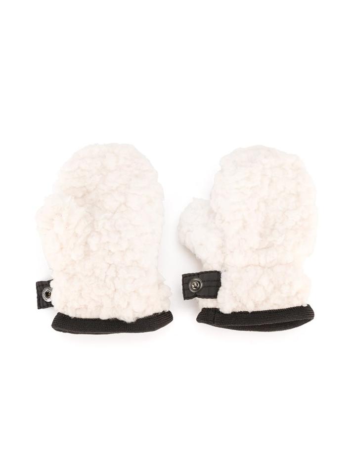 Moncler Kids Textured Mittens, Boy's, White