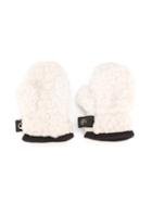 Moncler Kids Textured Mittens, Boy's, White