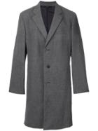 Issey Miyake Men Creased Single-breasted Coat - Grey