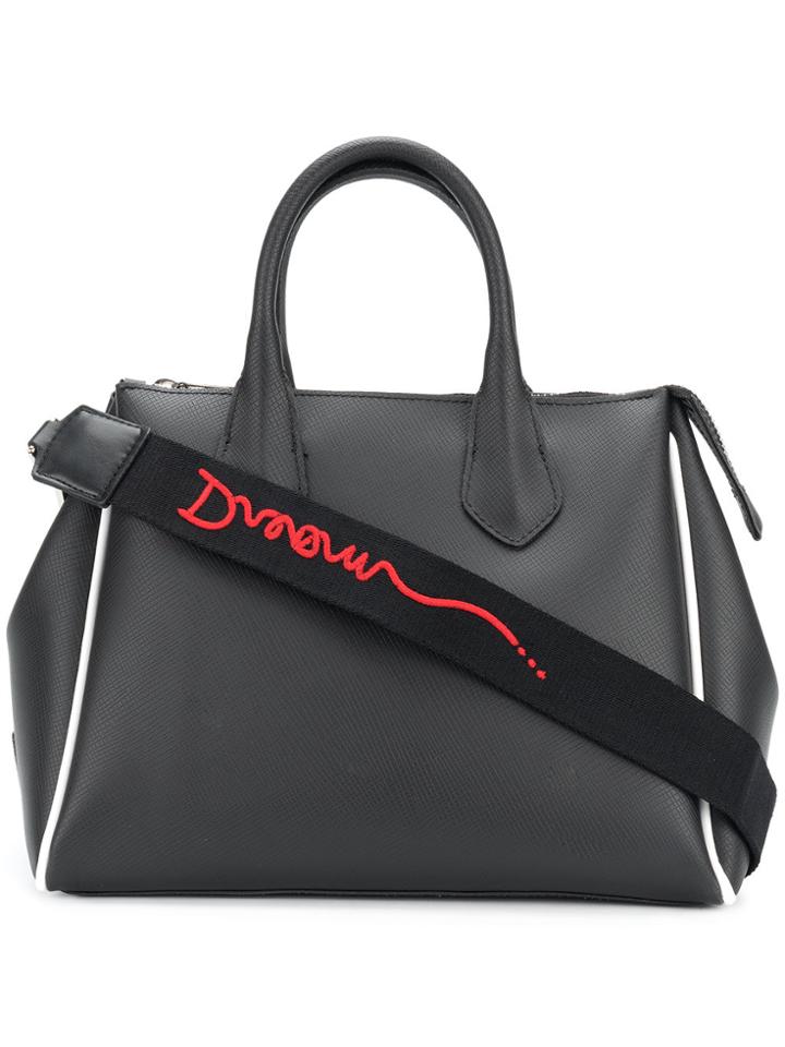 Gum Logo Plaque Shoulder Bag - Black