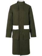 Marni - Block Panel Coat - Women - Cotton/linen/flax/polyamide/wool - 42, Green, Cotton/linen/flax/polyamide/wool