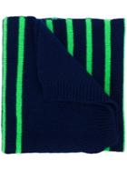 Ps By Paul Smith Striped Scarf, Men's, Blue, Lambs Wool