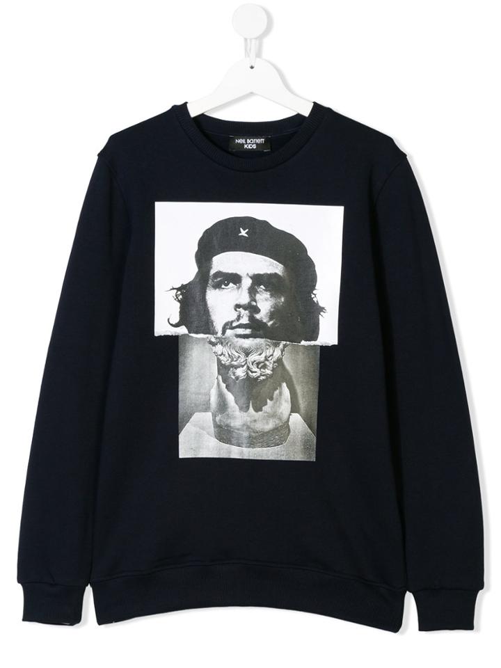 Neil Barrett Kids Che Bust Sweatshirt - Blue
