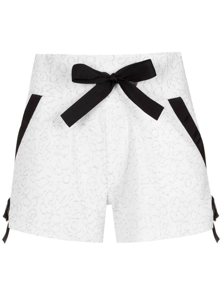 Andrea Bogosian Textured Contrast Shorts - White