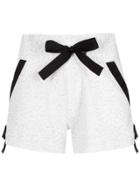 Andrea Bogosian Textured Contrast Shorts - White