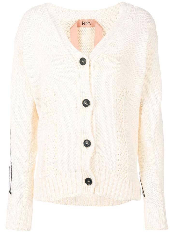 Nº21 V-neck Cardigan - White