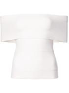 Elizabeth And James Off-shoulders Pleated Dress, Women's, Size: Small, White, Nylon/polyester/spandex/elastane/merino