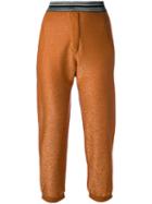 Nude - Glittery Cropped Trousers - Women - Polyamide/polyester/viscose - 42, Grey, Polyamide/polyester/viscose