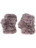 Jocelyn Fluffy Mittens - Pink & Purple