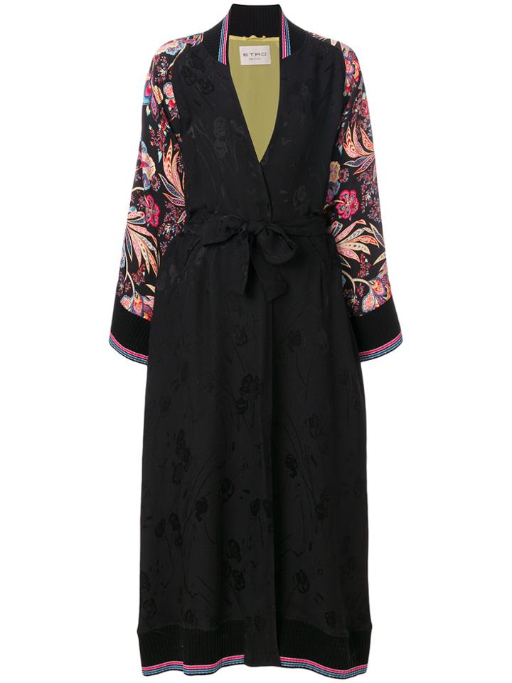 Etro Printed Sleeve Kimono - Black