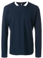 Eleventy Collared Sweatshirt - Blue