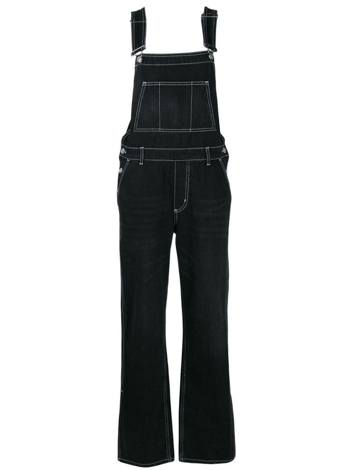 Ganni Flared Dungarees - Black