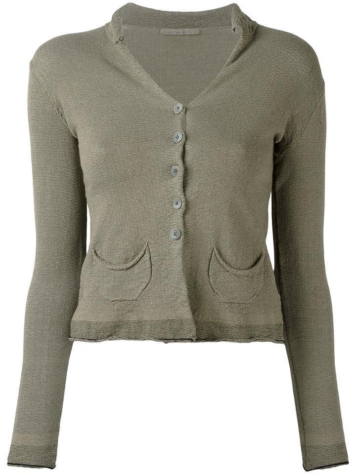 Transit Patch Pocket Cardigan, Women's, Size: 2, Green, Cotton/linen/flax/spandex/elastane/viscose