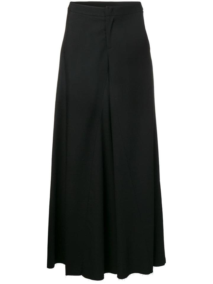 Federica Tosi Raw Hem Palazzo Trousers - Black
