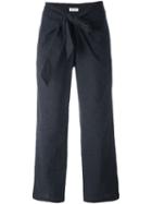 Masscob Cropped Trousers, Women's, Size: 38, Grey, Cotton/linen/flax/polyamide/wool