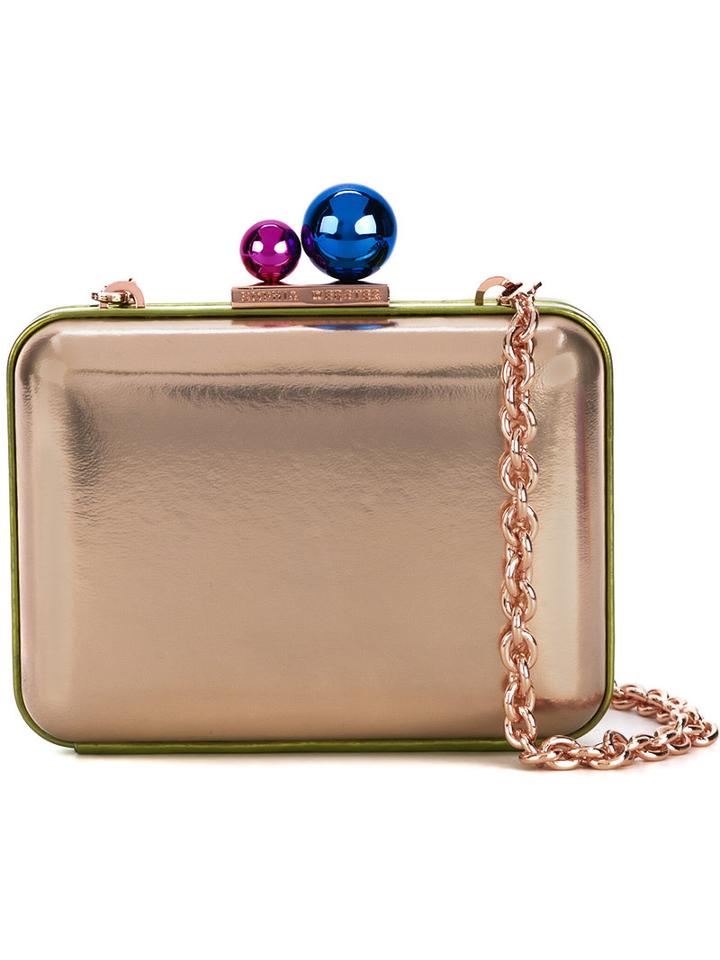 Sophia Webster - 'vivi Hula' Flower Strap Box Bag - Women - Leather - One Size, Grey, Leather