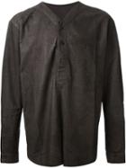 Isabel Benenato Collarless V-neck Shirt