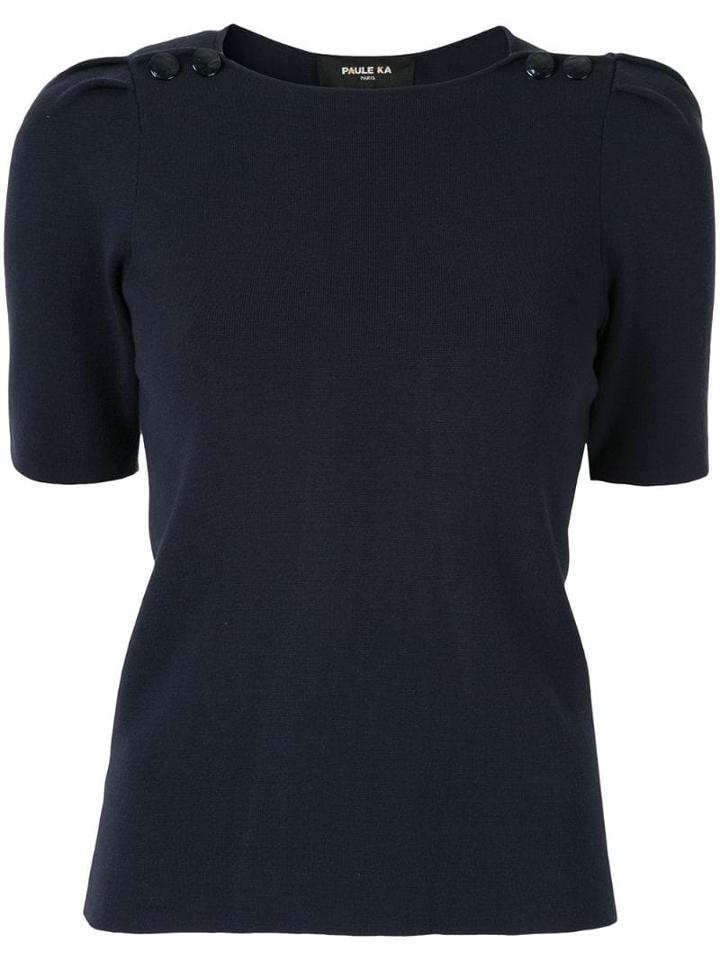 Paule Ka Boat Neck Jumper - Blue