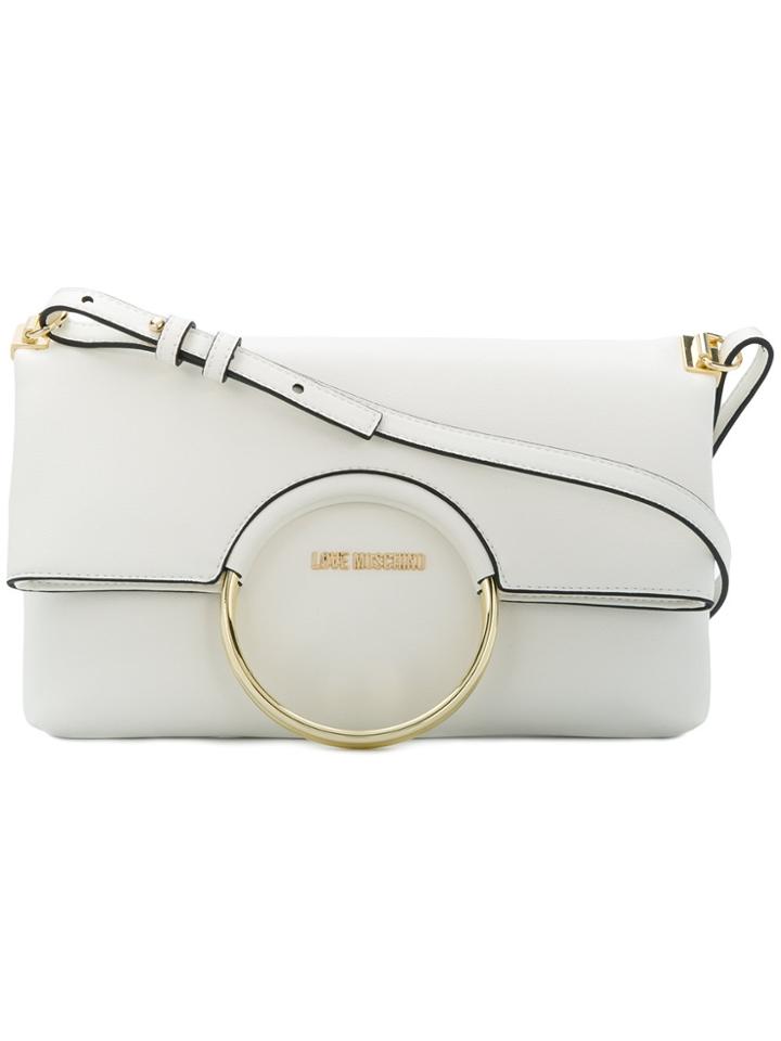 Love Moschino Ring Detail Shoulder Bag - White