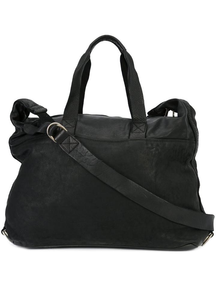 Guidi Large Crossbody Bag, Adult Unisex, Black, Horse Leather