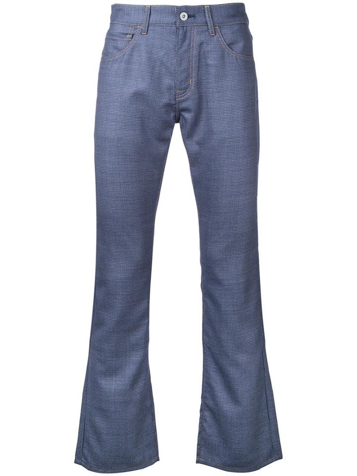 Junya Watanabe Comme Des Garçons Man Contrast Pockets Bootcut Jeans, Men's, Size: Large, Blue, Wool