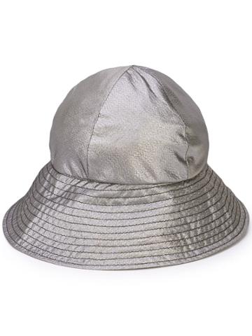 Gigi Burris Millinery Stitched Bucket Hat - Silver