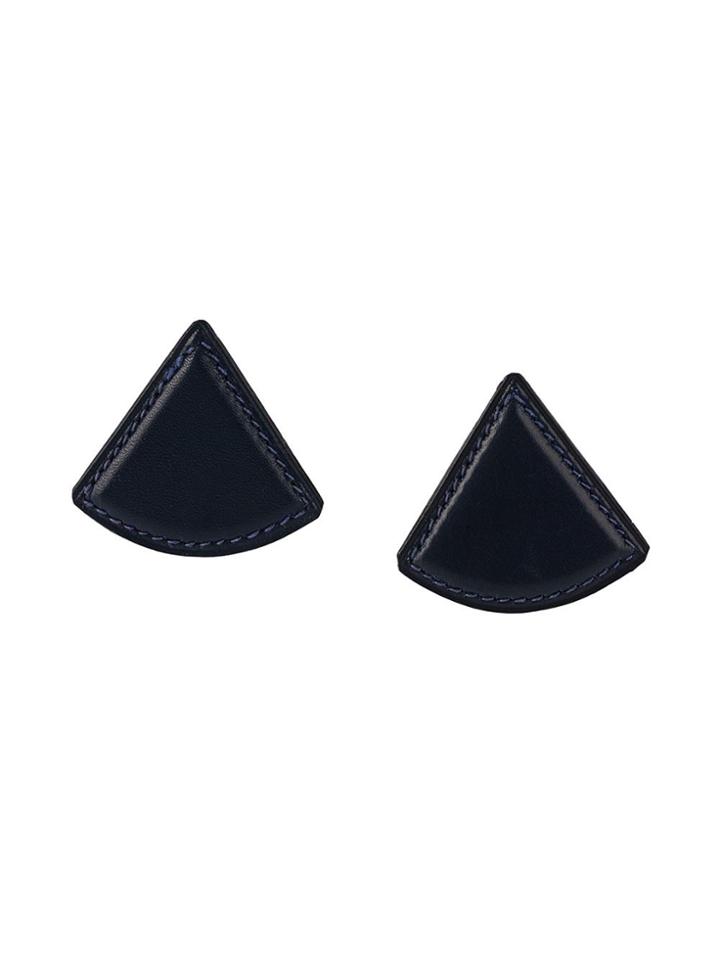 Hermès Vintage Triangle Clip-on Earrings - Blue