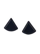 Hermès Vintage Triangle Clip-on Earrings - Blue