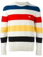 Maison Kitsuné Striped Jumper, Men's, Size: Xl, Lambs Wool