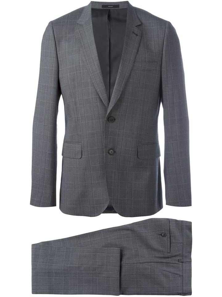 Paul Smith Checked Suit, Men's, Size: 48, Grey, Silk/spandex/elastane/cupro/wool