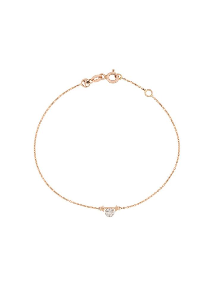 Kismet By Milka 14kt Rose Gold Double Star Round Diamond Charm