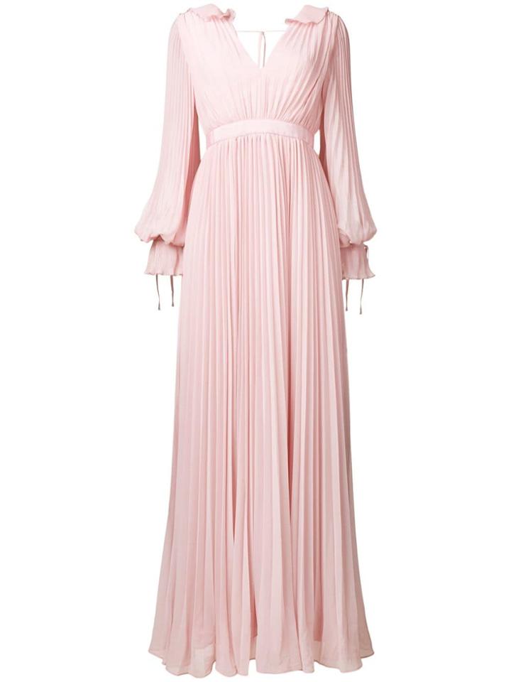 Self-portrait Pleated Evening Dress - Pink