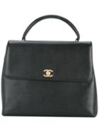 Chanel Pre-owned Cc Logo Tote Bag - Black
