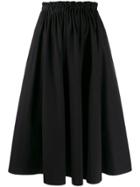Marni Gathered Waist Midi Skirt - Black