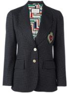 Gucci - Embroidered Single Breasted Jacket - Women - Silk/cotton/viscose/wool - 42, Black, Silk/cotton/viscose/wool