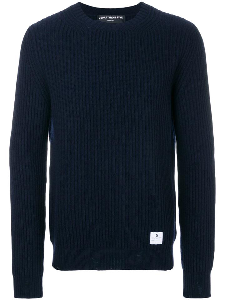 Department 5 Classic Knitted Sweater - Blue