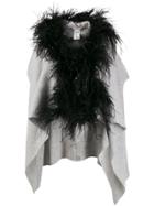 Fabiana Filippi Feather-embellished Knit Gilet - Grey