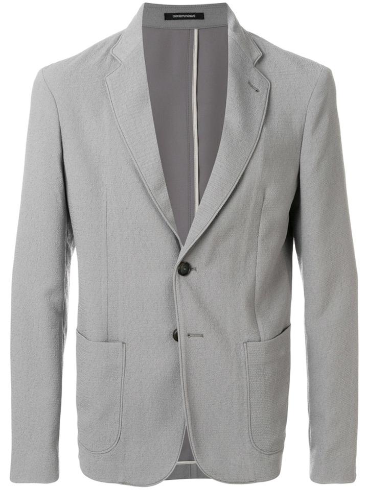 Emporio Armani Single Breasted Blazer - Green