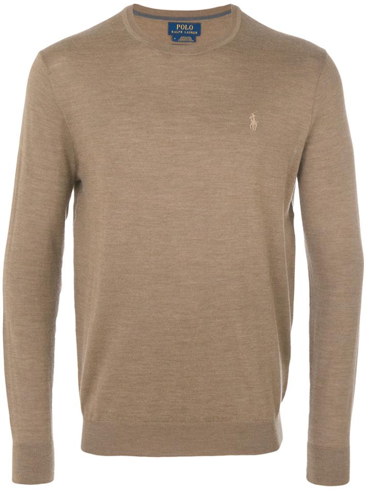Polo Ralph Lauren Embroidered Logo Sweatshirt - Brown