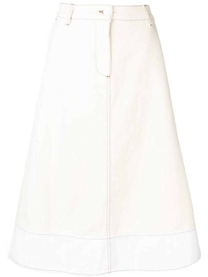 Marni High-waisted Straight Skirt - White