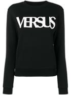 Versus Long Sleeve Logo Printed Sweatshirt - Black