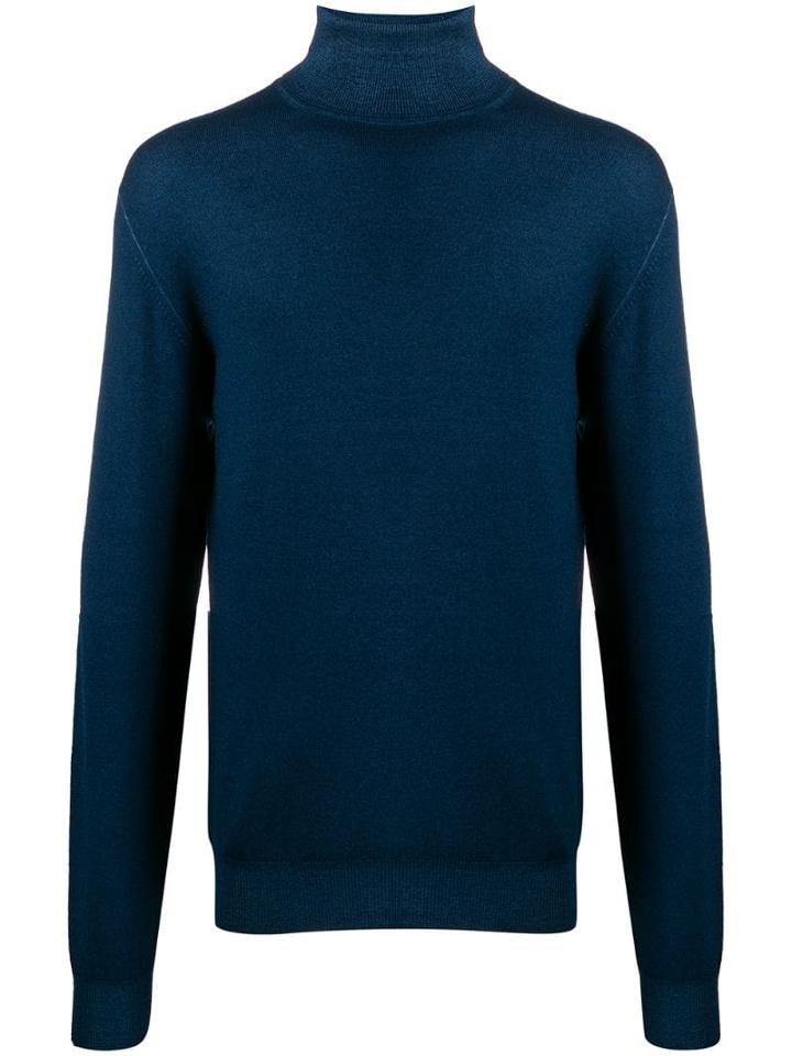 Etro Rollneck Wool Sweater - Blue