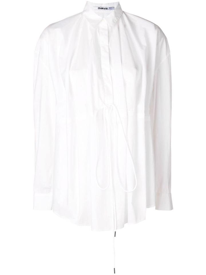 Chalayan Drawstring Waist Shirt - White