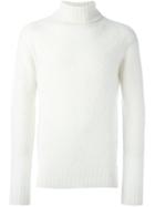 Ymc Classic Turtleneck Jumper, Men's, Size: Medium, White, Virgin Wool